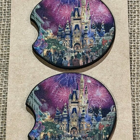 Magical Castle - Sublimation Neoprene Car Coasters - Picture 1 of 3